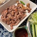 のらむーちょ's cooksnap of when they made フライパンで韓国焼肉！サムギョプサル風.