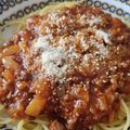 AKI∵'s cooksnap of when they made なんちゃってミートスパゲティー.