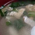 あゆたっくん's cooksnap of when they made 免疫力アップ！長芋小松菜のお味噌汁.