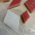 沙弥0523's cooksnap of when they made 菱餅の菱形を簡単キレイに切るレシピ.