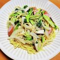 クックY08S17☆'s cooksnap of when they made きのことのらぼう菜のパスタ.