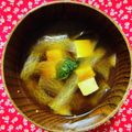 チェックのミニくま's cooksnap of when they made ピーラーで時短！ひらひら大根でお味噌汁♪.