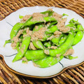 料理男子部's cooksnap of when they made 簡単おつまみ♡砂糖えんどうの旨辛ナムル.