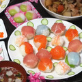 yopier's cooksnap of when they made 桃の節句☆手まり寿司.