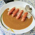 在宅勤務のおじさん's cooksnap of when they made 気分はココ壱☆ウインナーのせカレー.