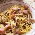 クック2B4R4L☆'s cooksnap of when they made 麺つゆで簡単！キノコたくさん和風パスタ.