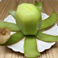 まこさんど's cooksnap of when they made キウイを一度に繋げて剥く方法.