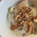 きゃろぽて's cooksnap of when they made 朝食に♬ｵｰﾄﾐｰﾙとﾌﾙｰﾂのﾐﾙｸ煮.