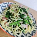 さんごりあす's cooksnap of when they made のらぼうとベーコンの和風パスタ.