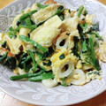 かわゆう1211's cooksnap of when they made ほうれん草・豆腐・油揚げ・竹輪の卵とじ.