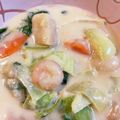 カメ姫☆'s cooksnap of when they made 青梗菜と海老、ホタテの中華クリーム煮♪.