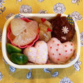 hime's cooksnap of when they made 幼稚園年少　ハートちゃんお弁当.