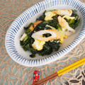バカリャウ's cooksnap of when they made 生わかめと竹輪の塩だれ卵炒め.