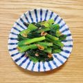 コムギ大好き's cooksnap of when they made レンジで２分。小松菜と桜えびのナムル。.