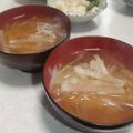きらり流れ星's cooksnap of when they made 千切り大根のお味噌汁.