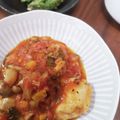 そらてんママ's cooksnap of when they made 鶏肉としめじのまろやかトマト煮込み　.
