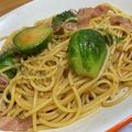 さとぴん3103's cooksnap of when they made 芽キャベツとベーコンのパスタ.