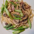 Poochcook's cooksnap of when they made アスパラベーコンとマッシュルームのパスタ.