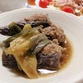 あきみん's cooksnap of when they made なすのミンチはさみ煮.