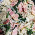 かずぽん、ななぽん's cooksnap of when they made ベーコンとほうれん草の白滝ペペロン.