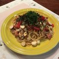 こつゆ514's cooksnap of when they made トマトと大葉と納豆のパスタ.
