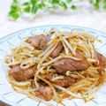 Satoco❋'s cooksnap of when they made ✧牛肉ともやしの簡単わさび醤油炒め✧.