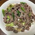 クックBWZVK1☆'s cooksnap of when they made 白ネギと牛肉のニンニク醤油炒め.