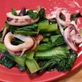 もものはちみつ's cooksnap of when they made するめいかと小松菜にんにくバター醤油炒め.