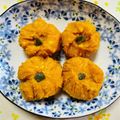 チェックのミニくま's cooksnap of when they made はんぺんで簡単！かぼちゃ団子☆そぼろ付.