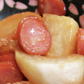 くまぴこ222's cooksnap of when they made 蕪とソーセージのガリバタ醤油炒め.