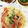 まみお✳'s cooksnap of when they made 菜の花とプチトマトとベーコンのパスタ.