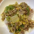 ちはるき27's cooksnap of when they made 白菜のそぼろ煮丼.