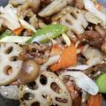 クックHBQ370☆'s cooksnap of when they made 蓮根と豚バラ肉の和風な炒めもの.