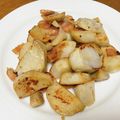 vabochan's cooksnap of when they made 里芋とベーコンのにんにく醤油バター焼き.