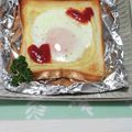 ぱふ♪'s cooksnap of when they made 二刀流♡目玉焼き&トーストのコラボ.