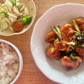 アーニャ芋焼酎すき's cooksnap of when they made 鶏むね肉と小松菜のスタミナ炒め.