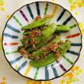 チェックのミニくま's cooksnap of when they made すぐ出来る♪スナップエンドウのおかか炒め.