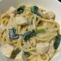 こはる、's cooksnap of when they made 鶏肉とホウレンソウの和風クリームパスタ.