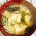 yukarin222's cooksnap of when they made キャベツとわかめのかき玉汁.
