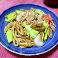なおミール's cooksnap of when they made おうち居酒屋★ツマミ専用ちくわ焼きうどん.