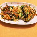 水玉ぱじゃま's cooksnap of when they made ニラとミンチのうどん焼き.