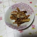 くネコまろす's cooksnap of when they made 簡単おつまみ☆ゴマごぼうスティック.