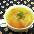 龍青空ママ's cooksnap of when they made 簡単☘️大根とベーコンのひら②スープ.