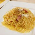 papikun's cooksnap of when they made 牛乳でクリーミーに！絶品カルボナーラ.