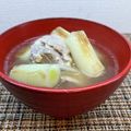 horseland's cooksnap of when they made 白ねぎと鶏肉のかんたん味噌汁.
