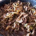 mikannちゃん's cooksnap of when they made ☆フライパンで！すき焼き風♪.