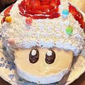 かよぐま's cooksnap of when they made クッキーモンスターのキャラケーキ♫.