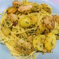 ☆ももの☆'s cooksnap of when they made エビとジャガイモのジェノベーゼパスタ♪.