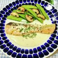 在宅勤務のおじさん's cooksnap of when they made サーモンのムニエル！クリームソースがけ.