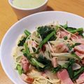 kaiselim's cooksnap of when they made 菜の花とベーコンのペペロンチーノ風パスタ.